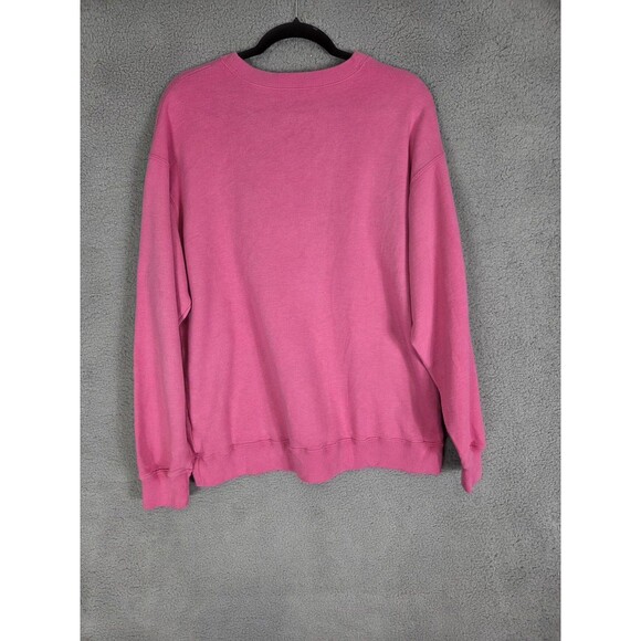 Hollister Sweatshirt Womens S Pink NYC Graphic Crewneck Logo Grunge City Girl - Picture 3 of 7